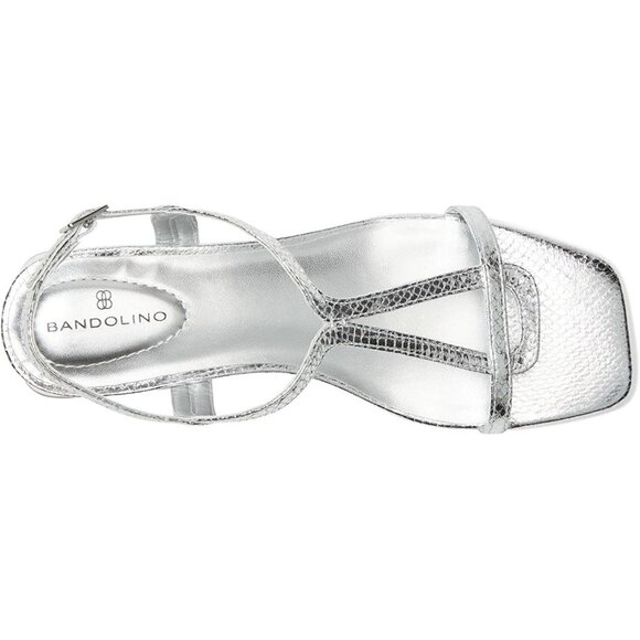 Bandolino Primadon Women's Dress Sandals Silver Snake : 9.5 M, Synthetic - Picture 2 of 7